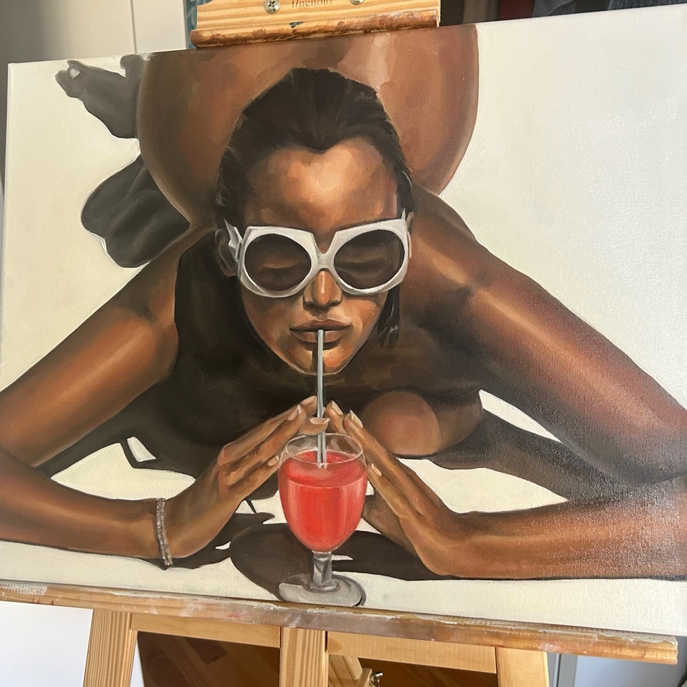 Original oil painting “Drying Out”